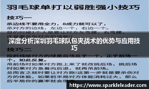 深度分析深圳羽毛球队包夹战术的优势与应用技巧